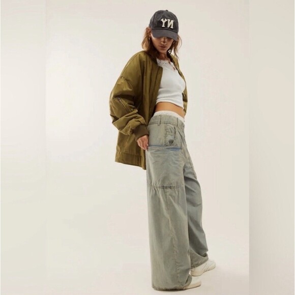 We The Free Shibuya Wide Leg Jeans Elastic Comfort Waist Blue Washed S - Picture 2 of 12